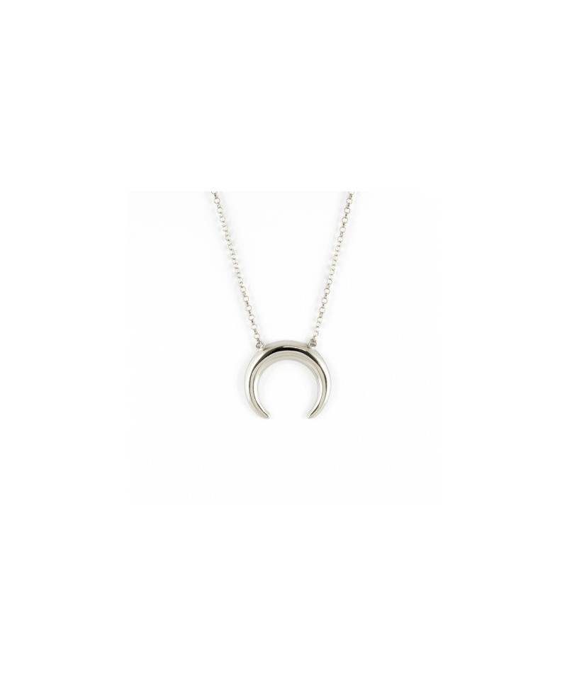 Colgante media luna, plata 2 cm | Joyería Gimeno | Tu joyería de confianza en Valencia