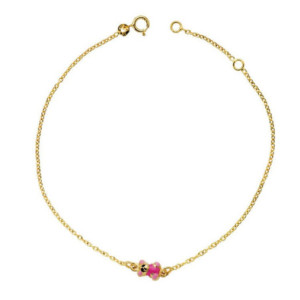 18k Pulsera Oso Esmalte 18cm