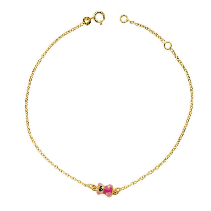 18k Pulsera Oso Esmalte 18cm | Joyería Gimeno | Tu joyería de confianza en Valencia