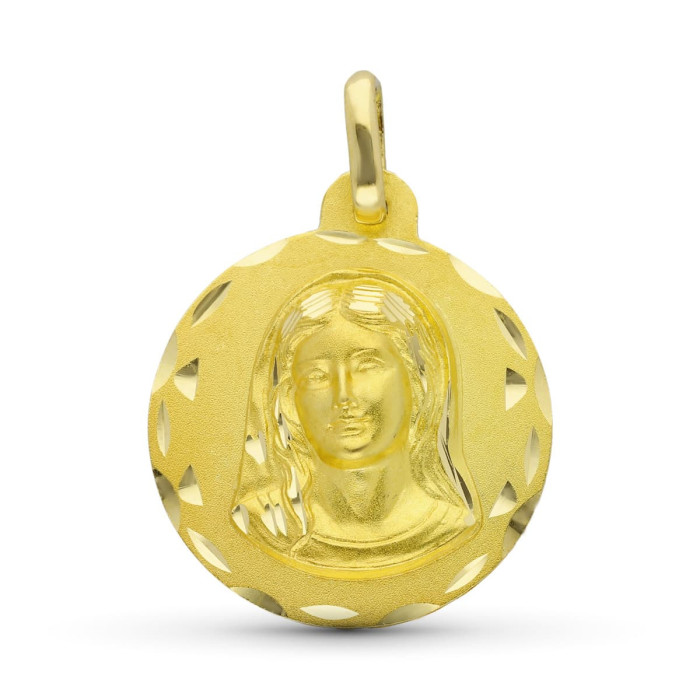 18k Medalla Oro Amarillo Virgen NiÑa 18 Mm | Joyería Gimeno | Tu joyería de confianza en Valencia