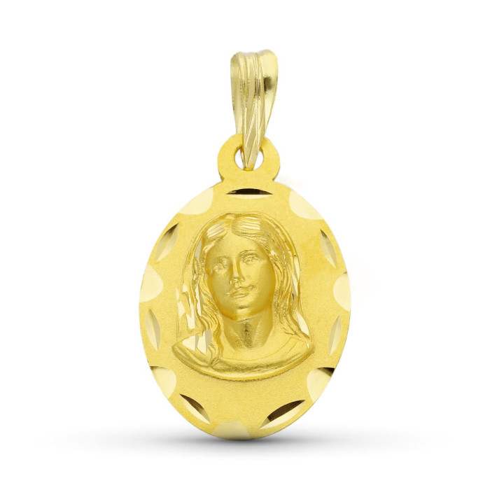 18k Medalla Oro Amarillo Virgen NiÑa 19x12 Mm | Joyería Gimeno | Tu joyería de confianza en Valencia