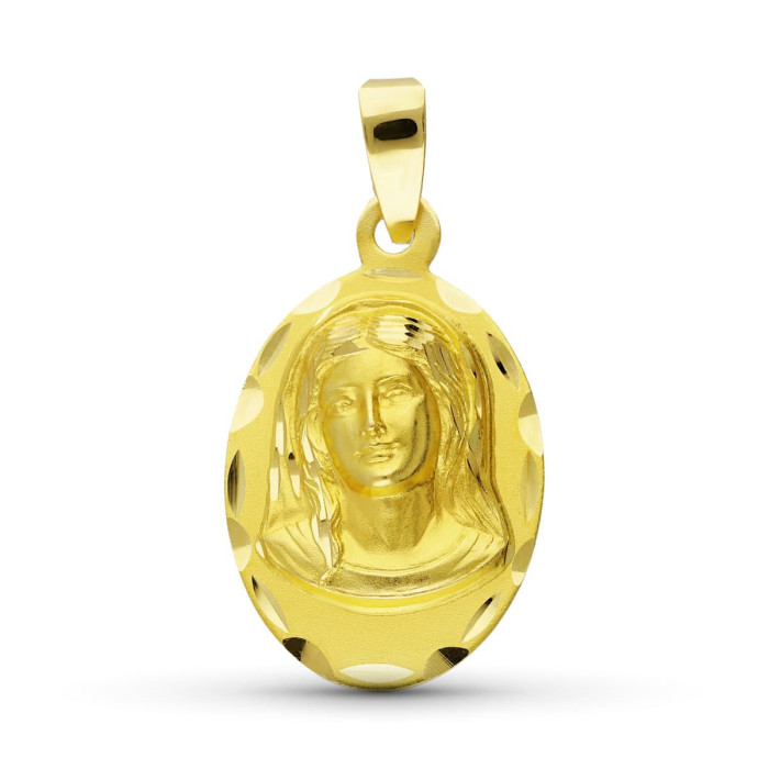 18k Medalla Oro Amarillo Virgen NiÑa 23x14 Mm | Joyería Gimeno | Tu joyería de confianza en Valencia