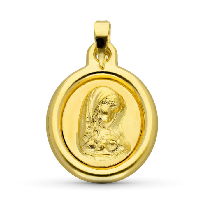 18k Medalla Oro Amarillo Virgen NiÑa 22x16 Mm | Joyería Gimeno | Tu joyería de confianza en Valencia