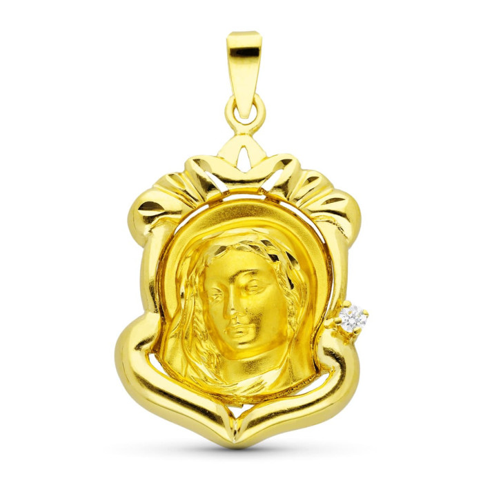 18k Medalla Oro Amarillo Virgen NiÑa 29x20 Mm | Joyería Gimeno | Tu joyería de confianza en Valencia