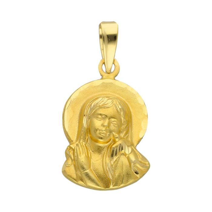 18k Silueta Oro Amarillo Virgen NiÑa 19x12 Mm | Joyería Gimeno | Tu joyería de confianza en Valencia