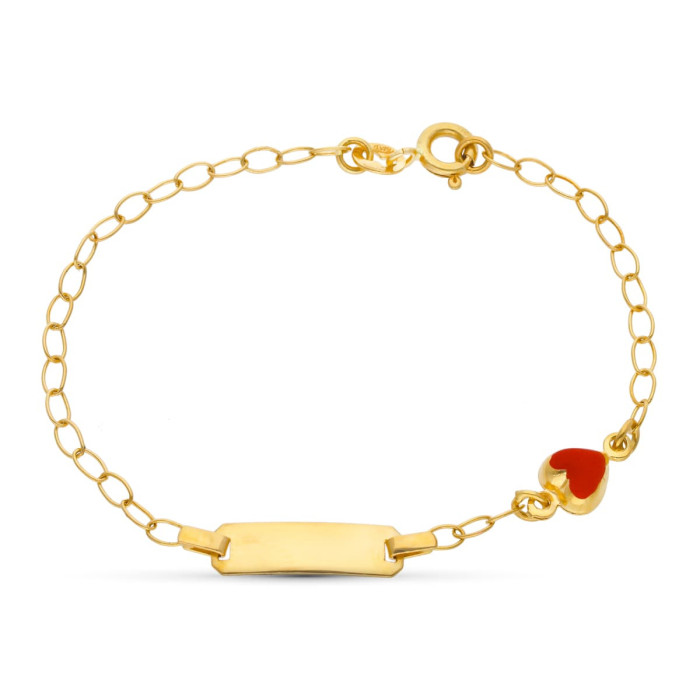 18k Esclava Oro Amarillo Corazon 16.5 Cm | Joyería Gimeno | Tu joyería de confianza en Valencia