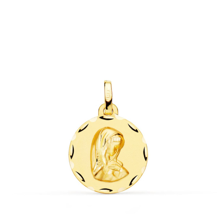 18k Medalla Oro Amarillo Virgen NiÑa  18 Mm | Joyería Gimeno | Tu joyería de confianza en Valencia