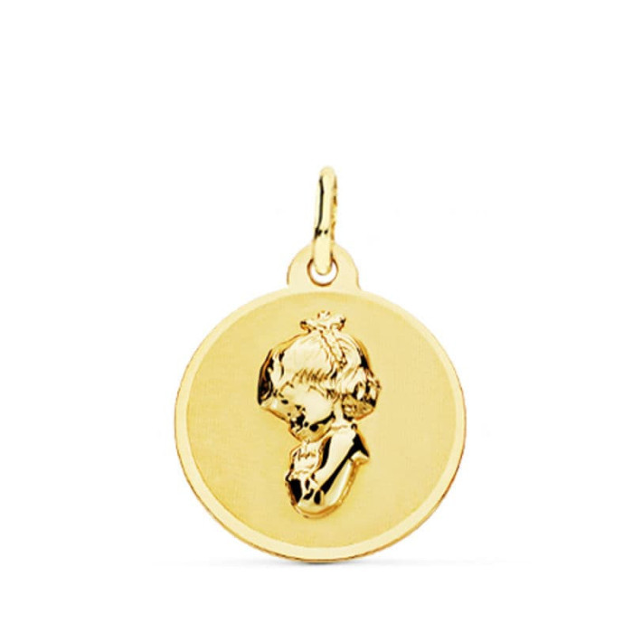 18k Medalla Oro Amarillo Virgen NiÑa 16 Mm | Joyería Gimeno | Tu joyería de confianza en Valencia